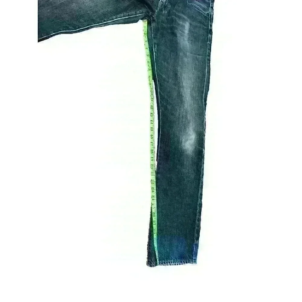 J Crew 770 Mens Jeans 34 x 32 Blue Dark Wash Straight Leg Preppy Denim